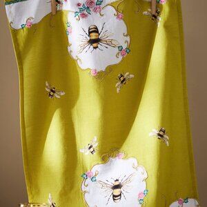 NEW Anthropologie Lou Rota Bee Dish Towel Kitchen Hand Towel